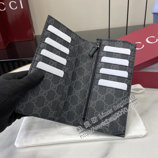 Gucci專櫃古馳最新款Emblem系列對折長夾錢包 jh2597型號：818955